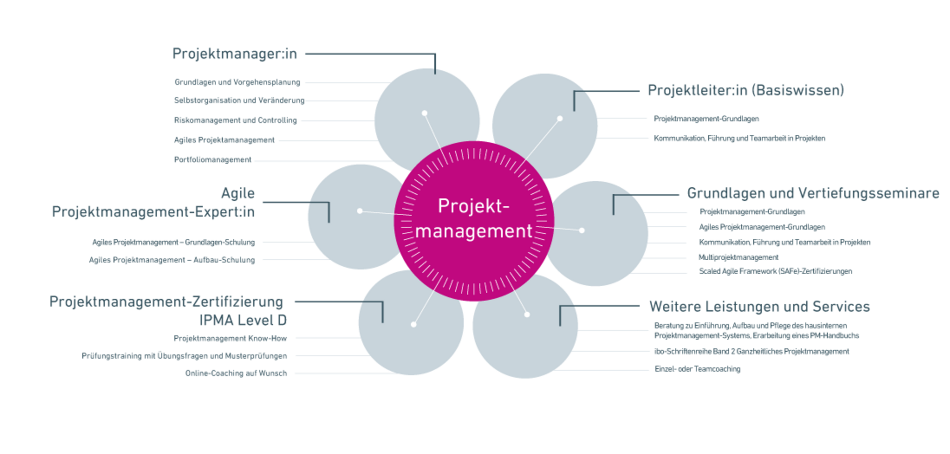 Portfolio Projektmanagement-Weiterbildungen bei ibo  
