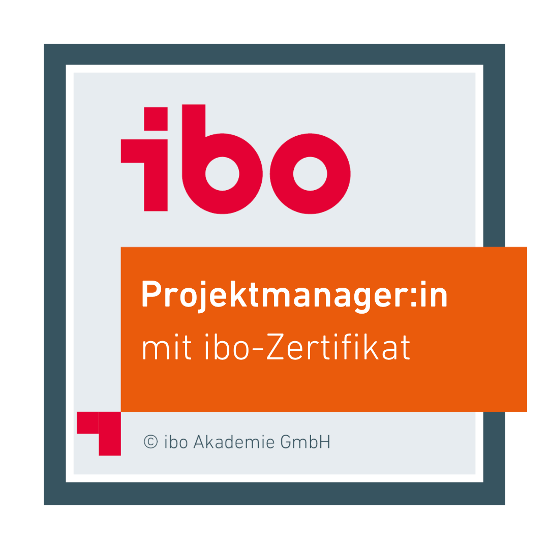 ibo Badge: Projektmanager mit ibo-Zertifikat