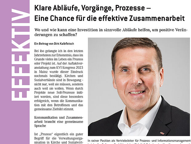 Klare Abläufe, Vorgänge, Prozesse – Eine Chance für die effektive Zusammenarbeit (KVI Beitrag zum Prozessmanagement von Dirk Kalbfleisch)