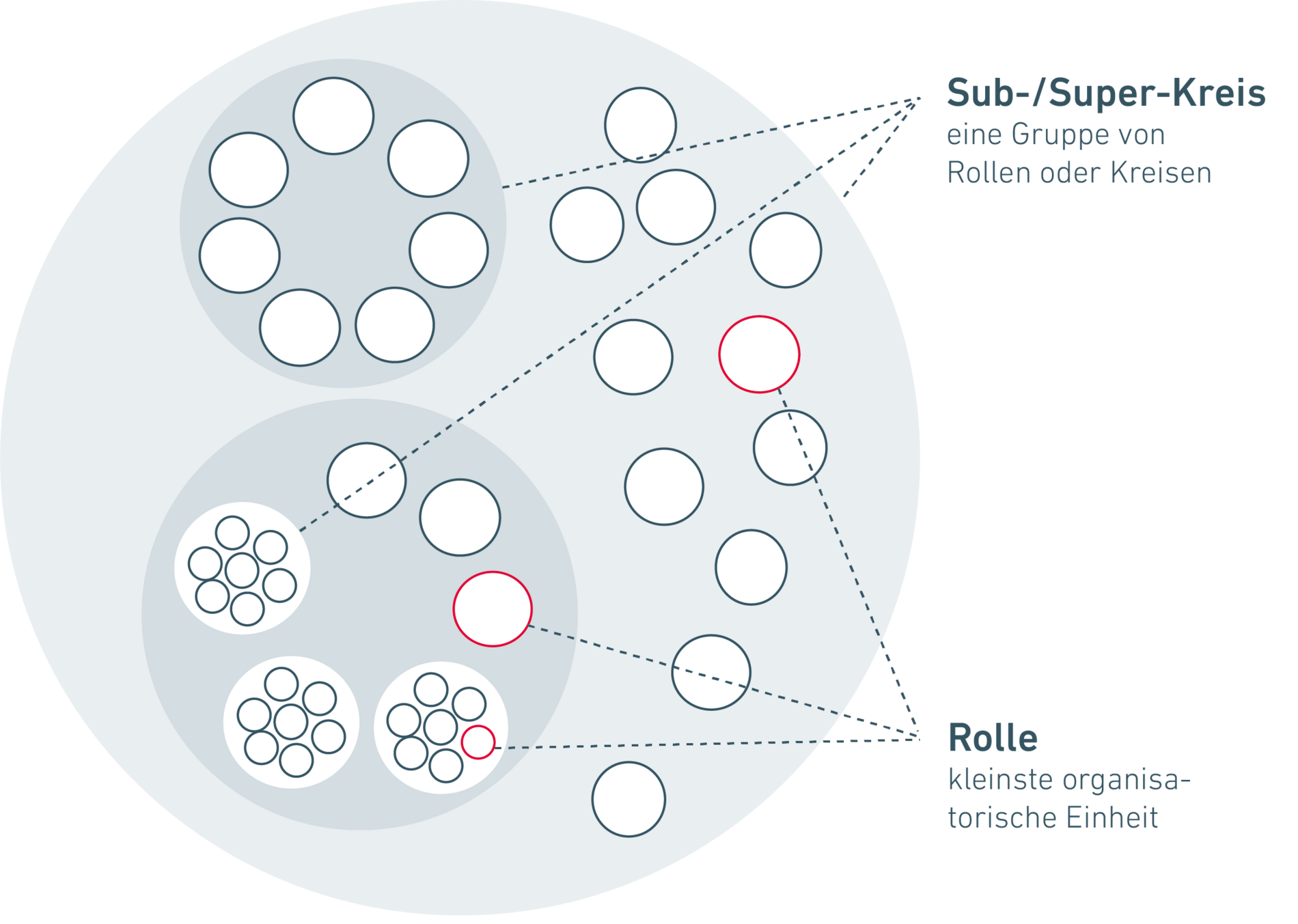 Hierarchielose Organisation oder teambasierte Organisation, Holokratie Beispiel Hierarchielose Organisation oder teambasierte Organisation, Holokratie Beispiel