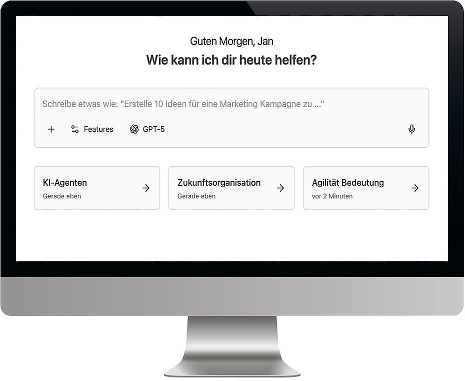iboGPT KI für ibo Seminarteilnehmer Startscreen