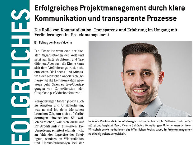 Erfolgreiches Projektmanagement durch klare Kommunikation und transparente Prozesse (KVI Beitrag von Marco Vicente)