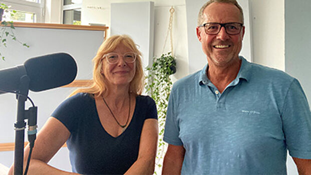 Katja Bach und Guido Fischermanns beim Podcast