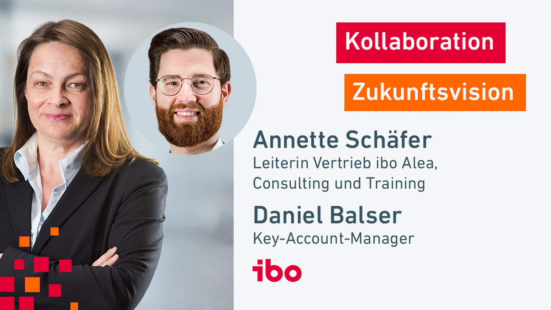 iboCON 2026 Referenten Annette Schäfer und Daniel Balser