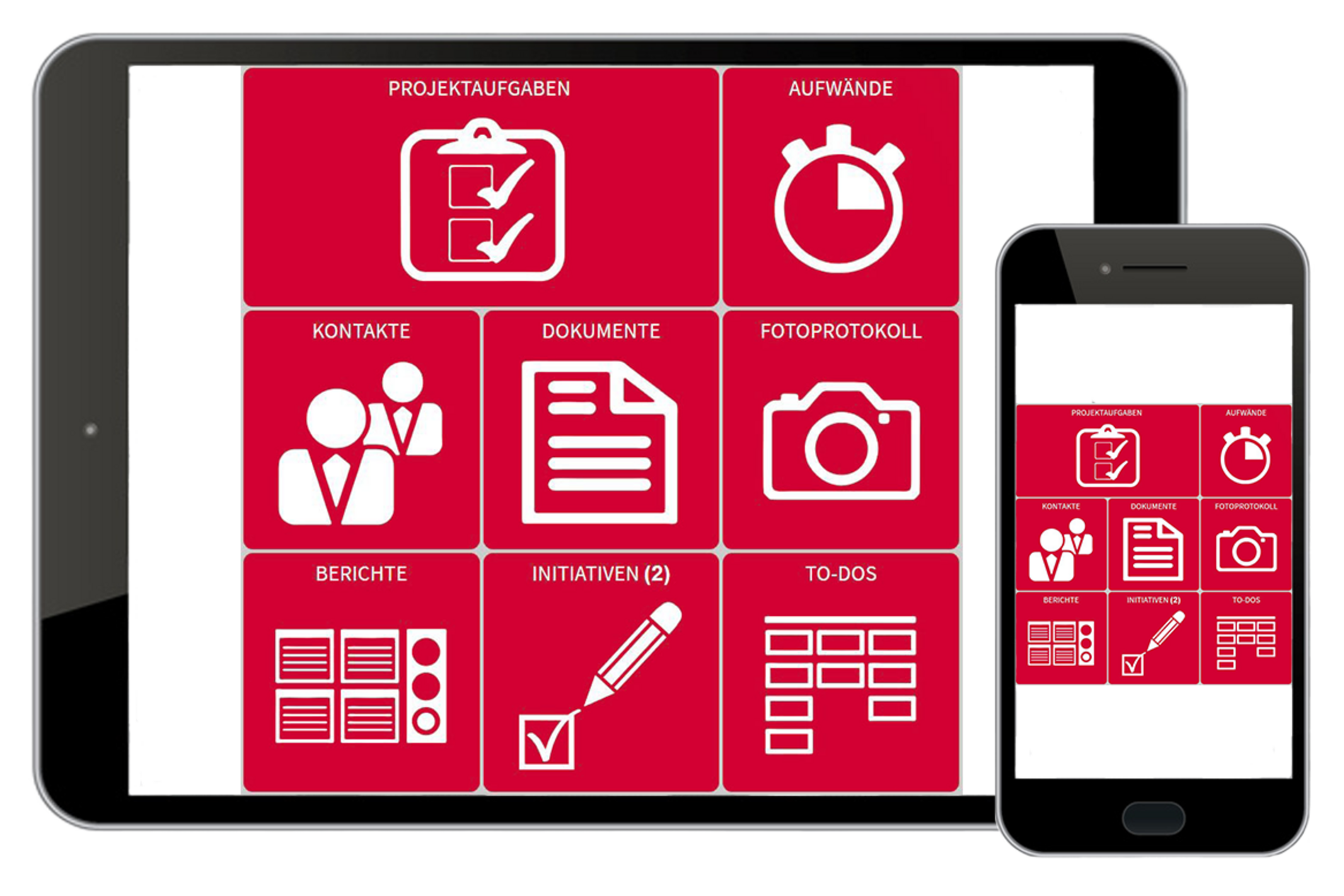 Übersicht der mobilen Version für netproject