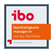 ibo Badge: Nachhaltigkeitsmanager mit ibo-Zertifikat ibo Badge: Nachhaltigkeitsmanager mit ibo-Zertifikat
