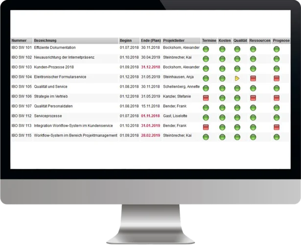 ibo netProject Screenshot Projektbericht