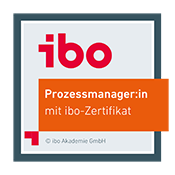 ibo Badge: Prozessmanager mit ibo-Zertifikat
