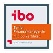 ibo Badge: Senior Prozessmanager mit ibo-Zertifikat ibo Badge: Senior Prozessmanager mit ibo-Zertifikat